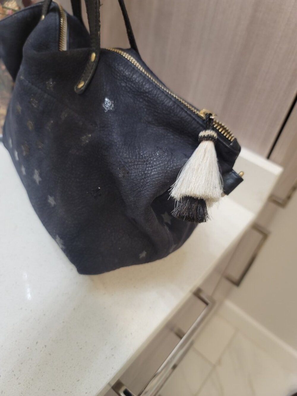 Kempton and Co Black Leather Black Purse Shoulder HandBag - Picture 3 of 11